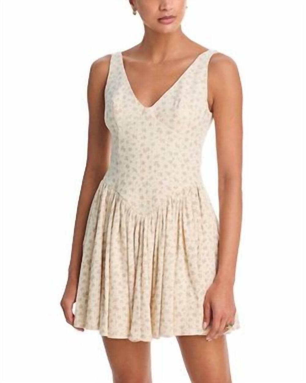 NEW SOPHIE THE LABEL ditsy mini drop waist dress in floral